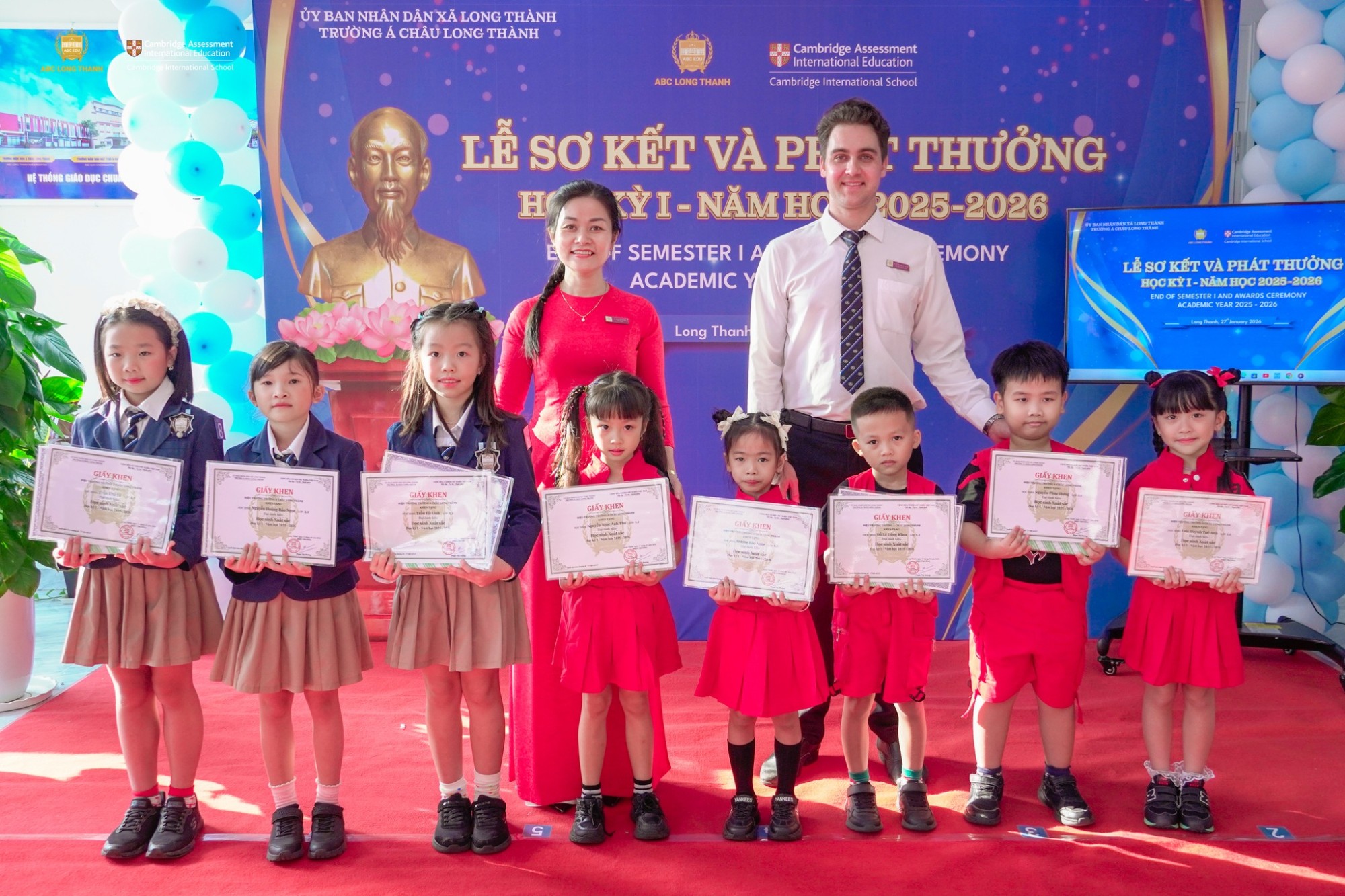 LỄ SƠ KẾT HỌC KỲ I NĂM HỌC 2025–2026 TRƯỜNG Á CHÂU LONG THÀNH