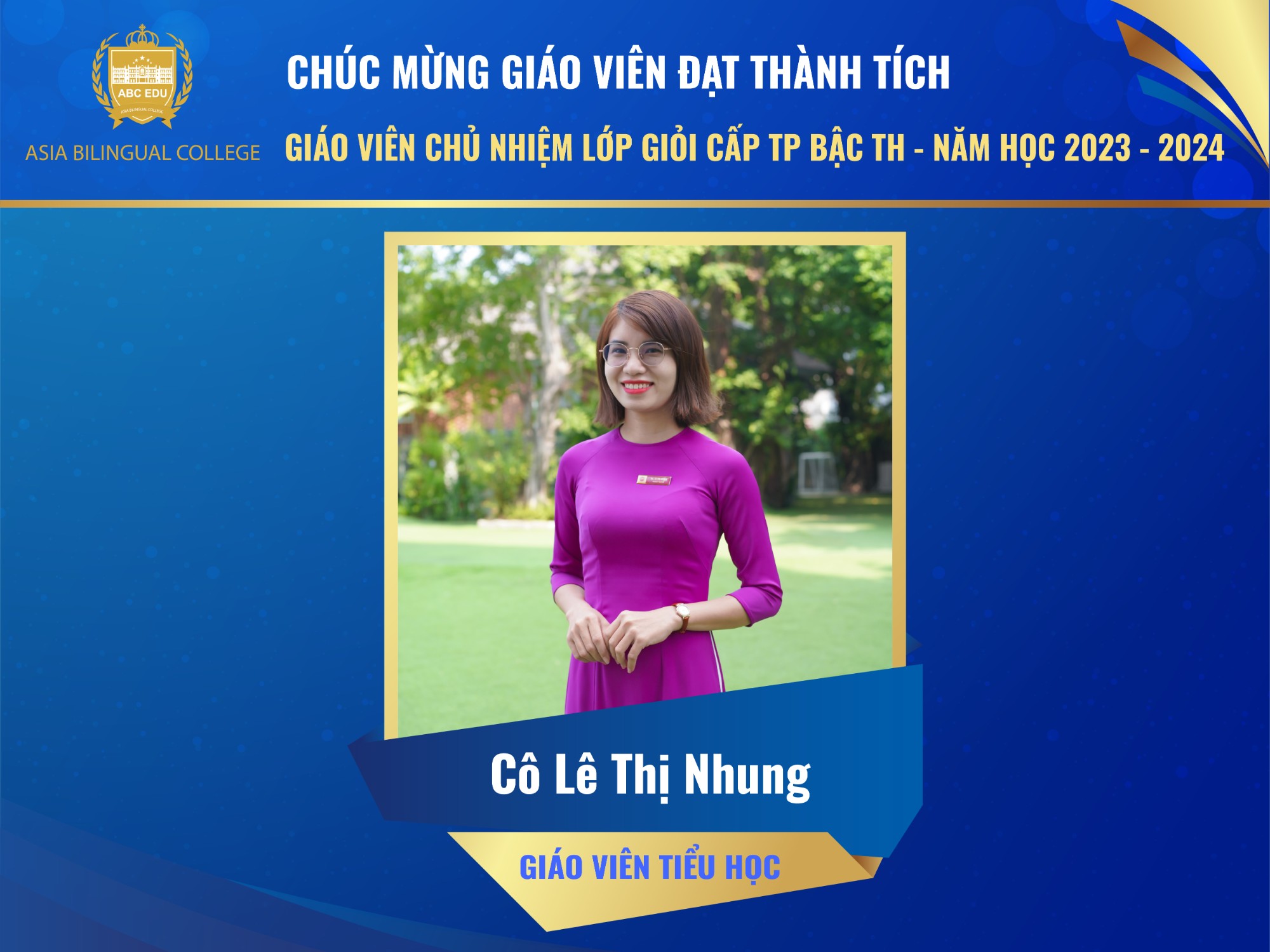 VINH DANH GIÁO VIÊN ĐẠT THÀNH TÍCH XUẤT SẮC TRONG HỘI THI GIÁO VIÊN CHỦ NHIỆM LỚP GIỎI CẤP THÀNH PHỐ BẬC TIỂU HỌC NĂM HỌC 2023 - 2024