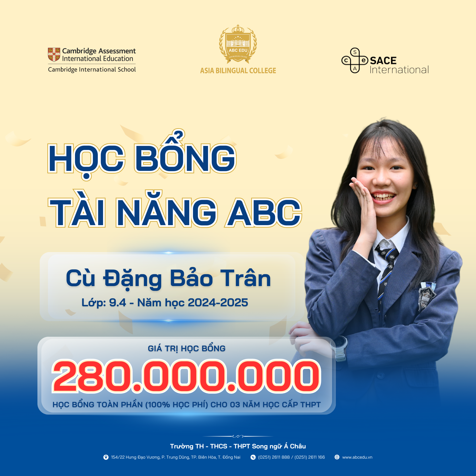 VINH DANH NHỮNG NGÔI SAO TRI THỨC – CHINH PHỤC HỌC BỔNG TÀI NĂNG ABC