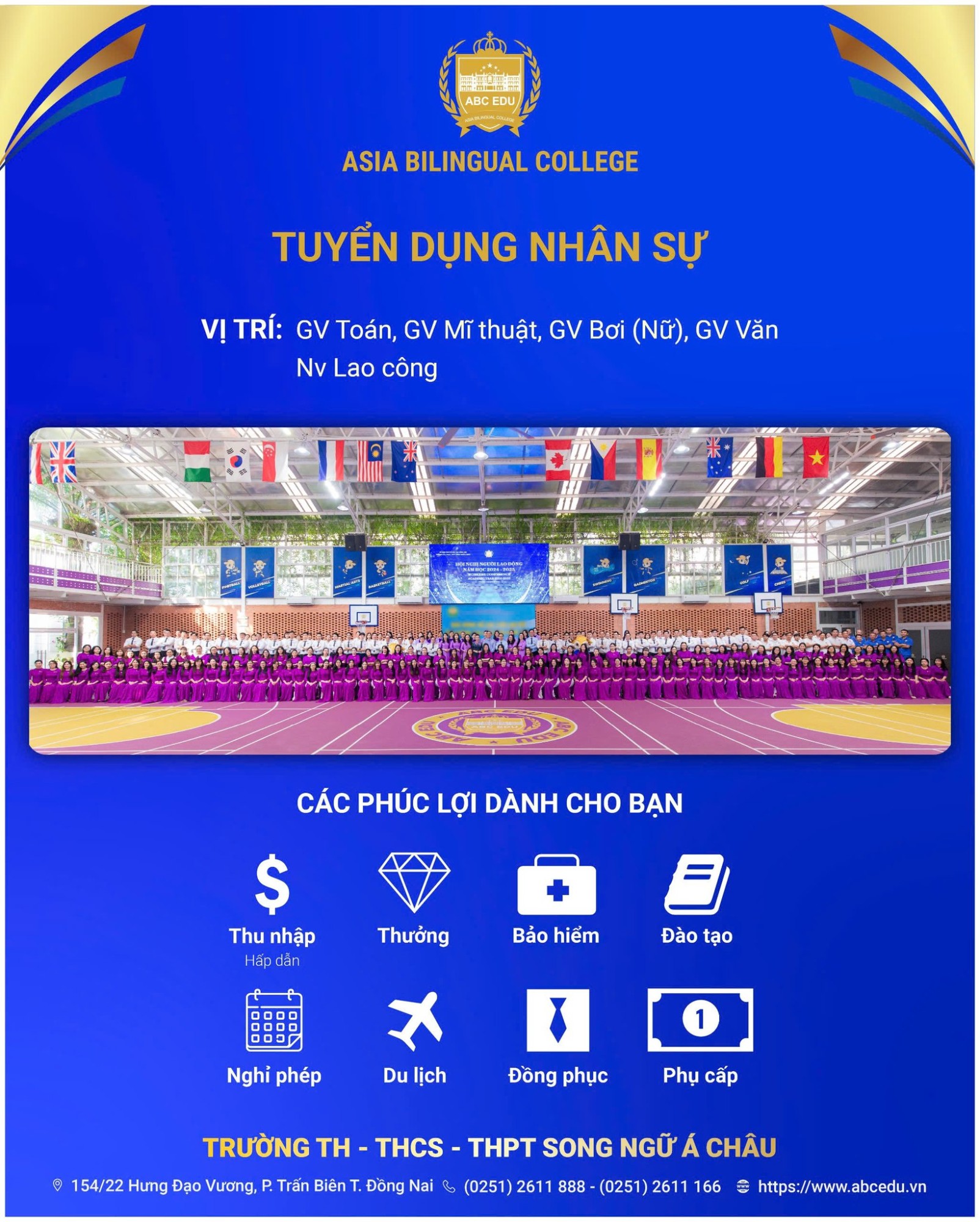 THÔNG BÁO TUYỂN DỤNG NHÂN SỰ