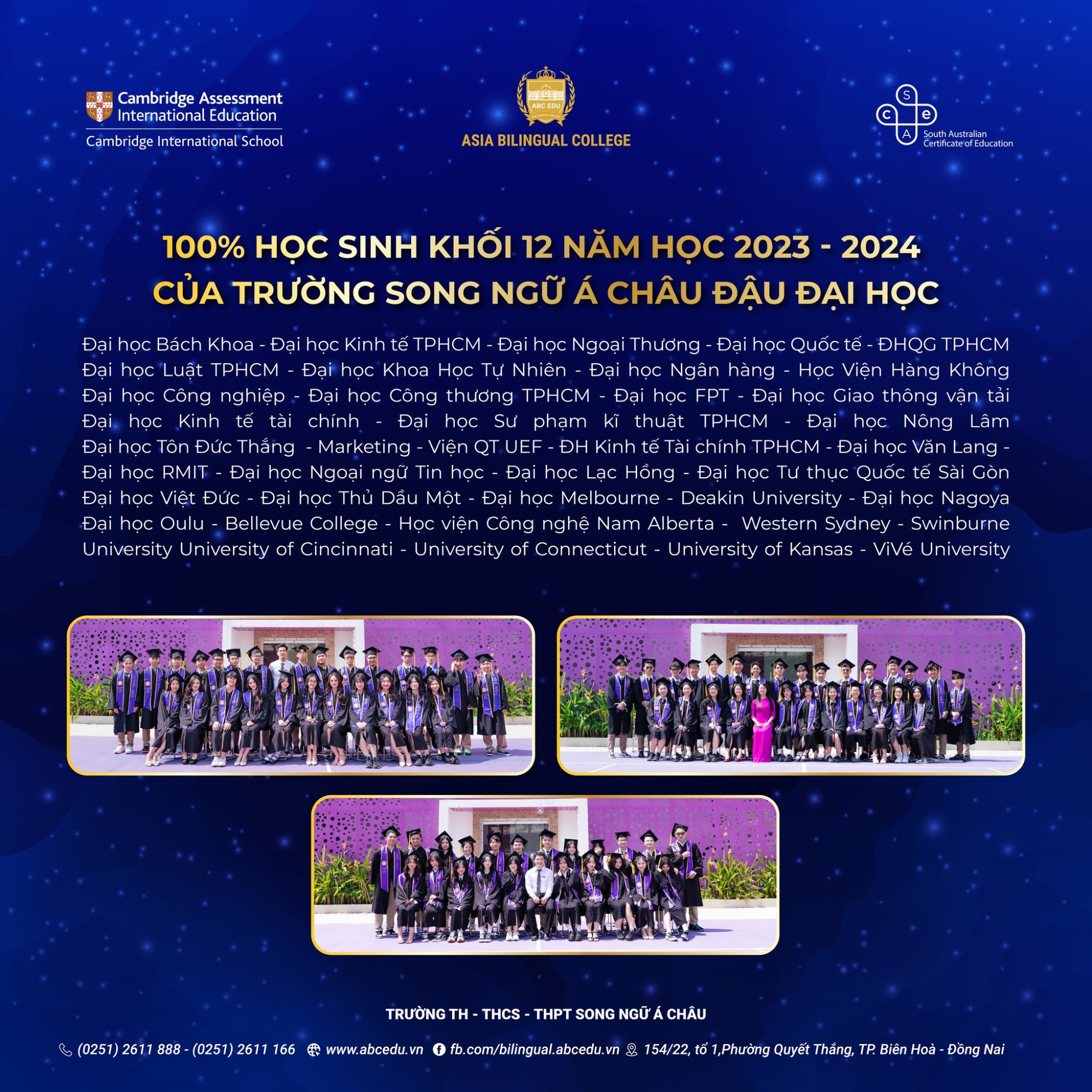 Chính thức: 100% học sinh ABC 2K6 đậu Đại học