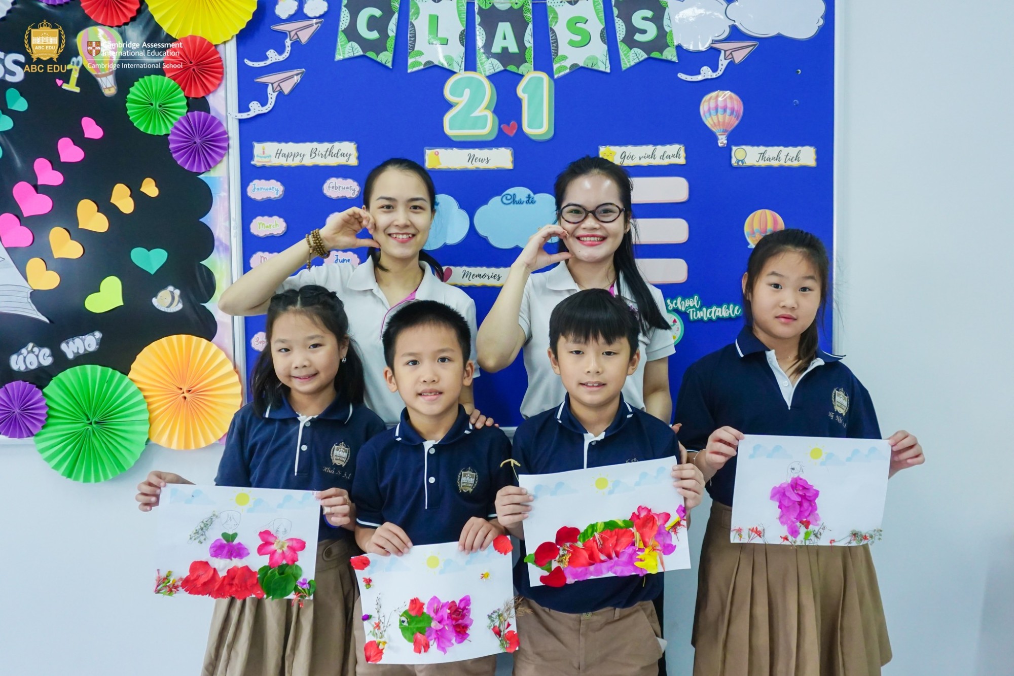 GREAT PICTURE WITH LEAVES AND FLOWERS – HỌC SINH TỰ TIN TIẾNG ANH, TỎA SÁNG SÁNG TẠO
