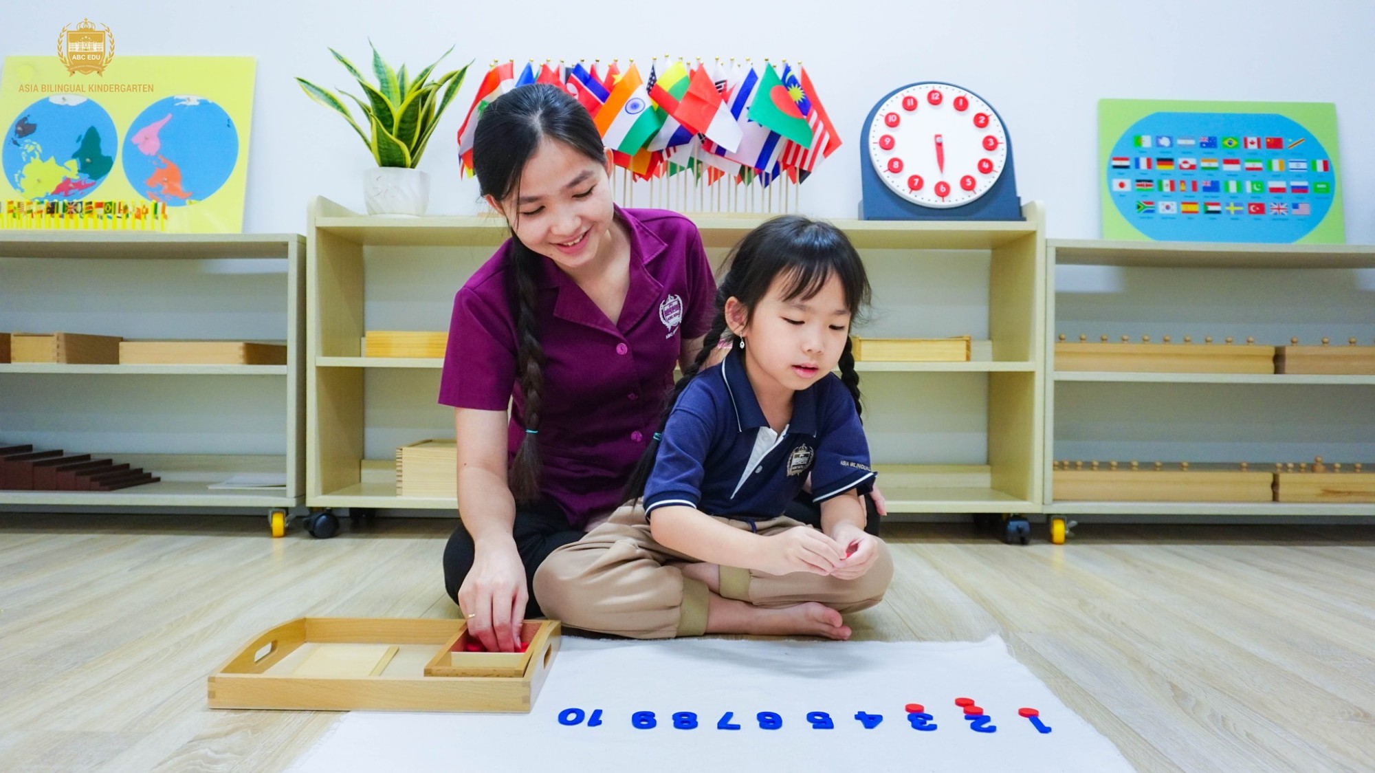 BÉ VUI HỌC CÙNG CON SỐ TẠI TRƯỜNG MẦM NON Á CHÂU LONG THÀNH