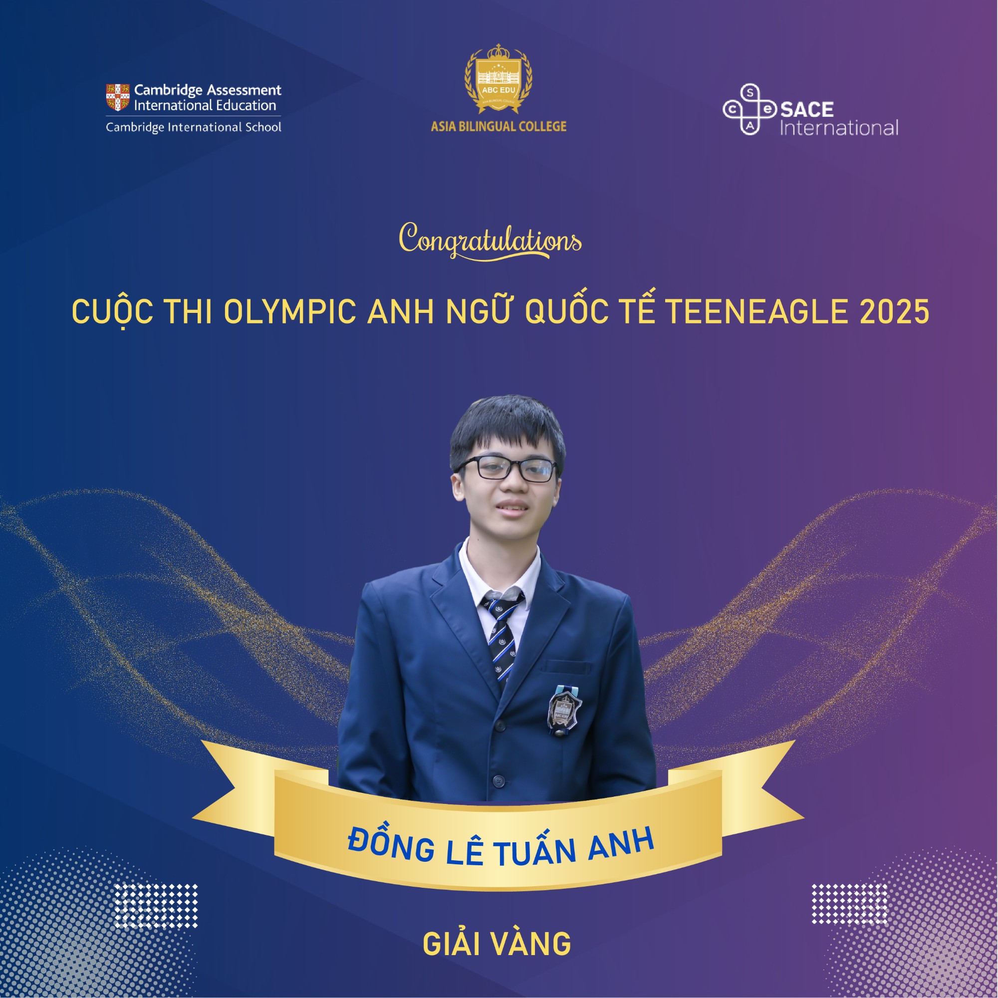 Chúc mừng "Eagle" ABCEDU tự tin tỏa sáng tại Olympic Anh ngữ quốc tế Teeneagle 2025!